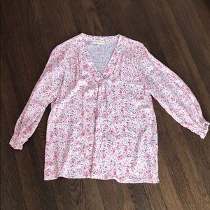 Cynthia Rowley Pink Floral Blouse